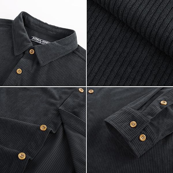 Charcoal Button-Front Long-Sleeve Shirt